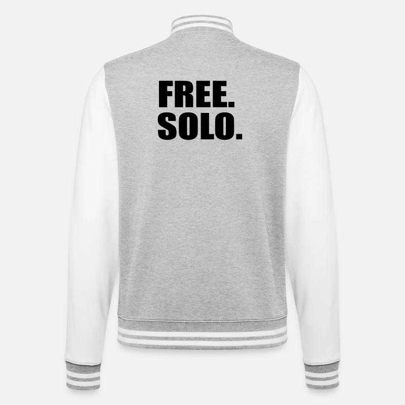 klettern - College-Sweatjacke - Grau meliert/Weiß