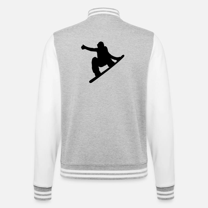 snowboard - College Sweat Jacket - heather grey/white