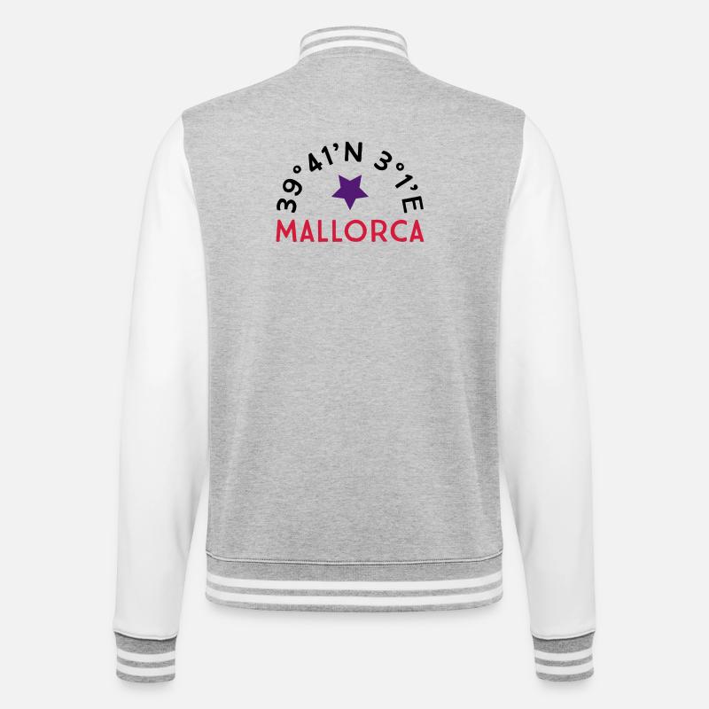 Mallorca - College Sweat Jacket - heather grey/white