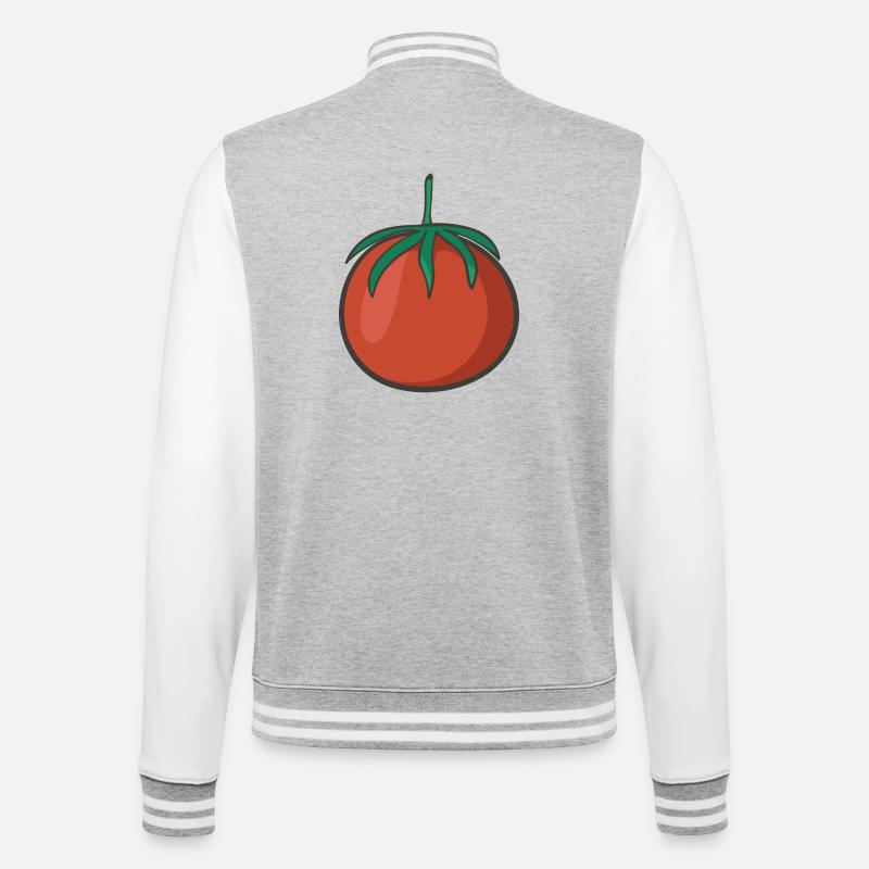 Tomate - Veste Teddy - gris chiné / blanc