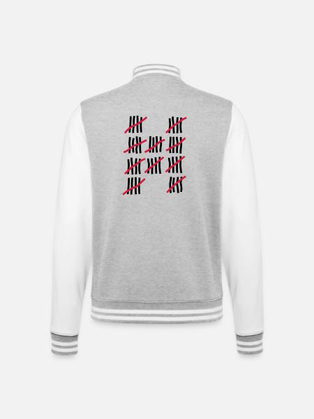 Birthday 50 years - College Sweat Jacket - heather grey/white