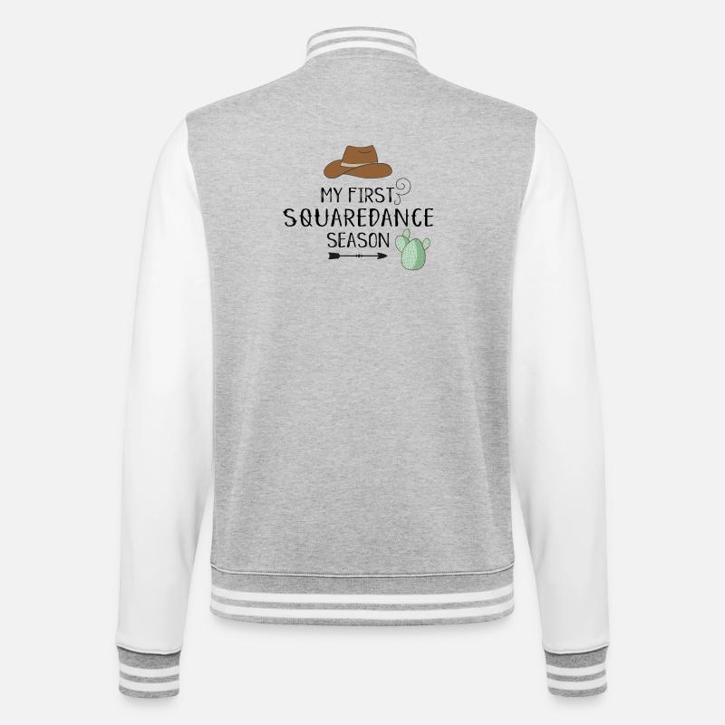 Square Dance - College Sweat Jacket - heather grey/white