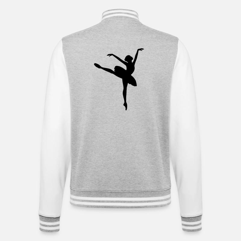 Ballet Dancer - College Sweat Jacket - heather grey/white