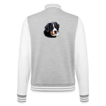 Berner_Senn - College-Sweatjacke - Grau meliert/Weiß - Hinten - Marisol (170cm)