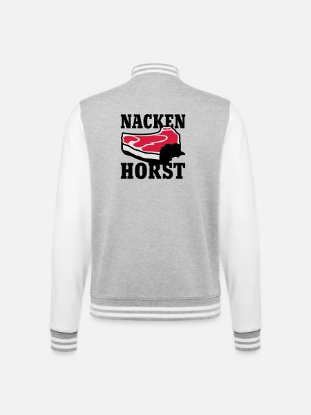 Nacken Horst | Grillen | BBQ - College Sweat Jacket - heather grey/white