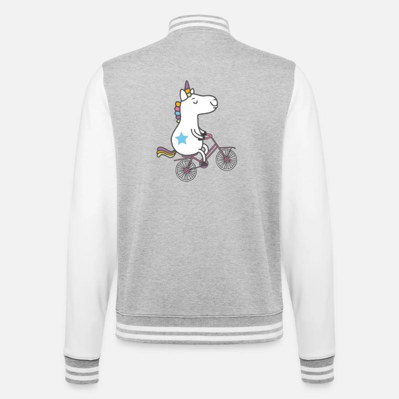 unicorn only - College Sweat Jacket - heather grey/white