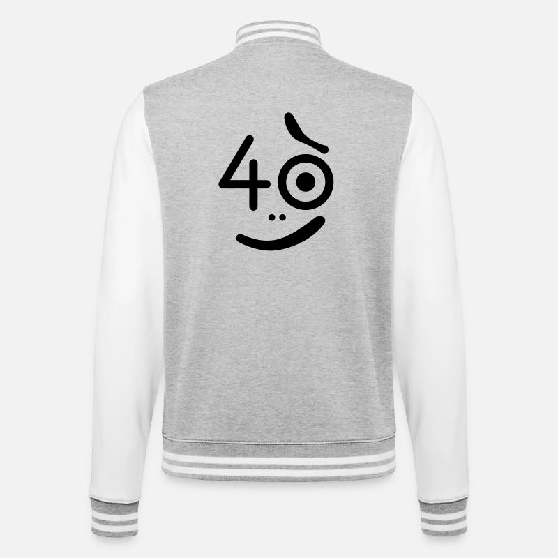 40 années - Alors quoi? - Veste Teddy - gris chiné / blanc