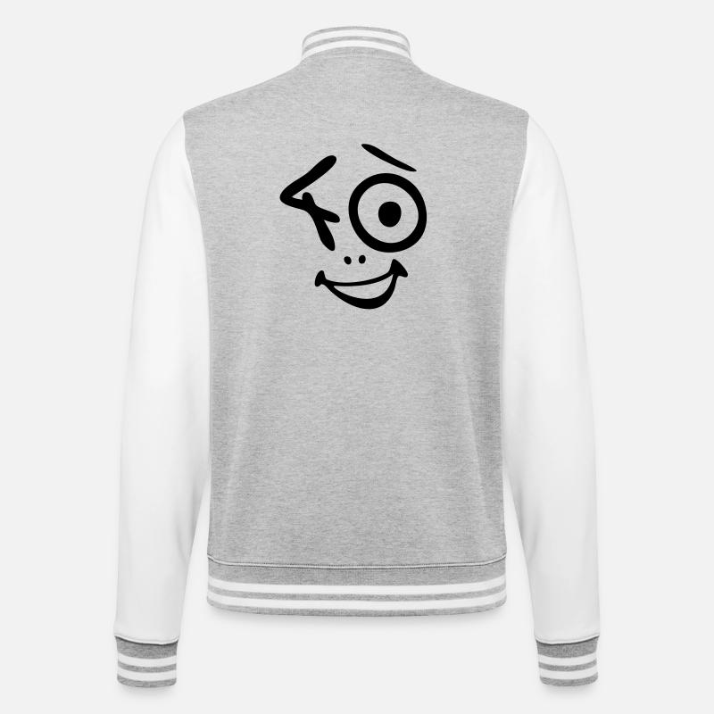 Wow, 40 ans! - Veste Teddy - gris chiné / blanc