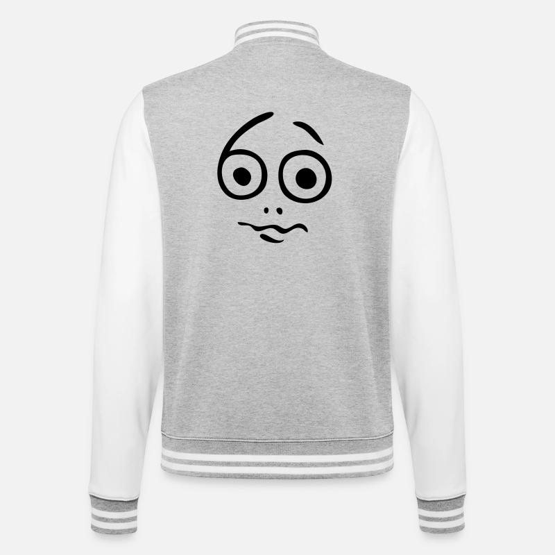 Help, 60 years ago! - College Sweat Jacket - heather grey/white