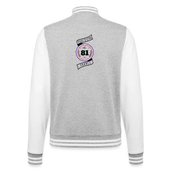 Fière D'être Du 81 Tarn France - Veste Teddy - gris chiné / blanc - Dos - Marisol (170cm)