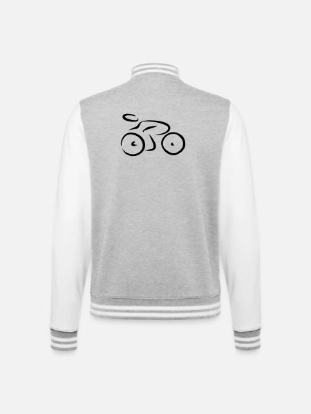6254398 115307606 Bicycle - College Sweat Jacket - heather grey/white