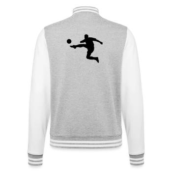 Joueur de football - Veste Teddy - gris chiné / blanc - Dos - Marisol (170cm)