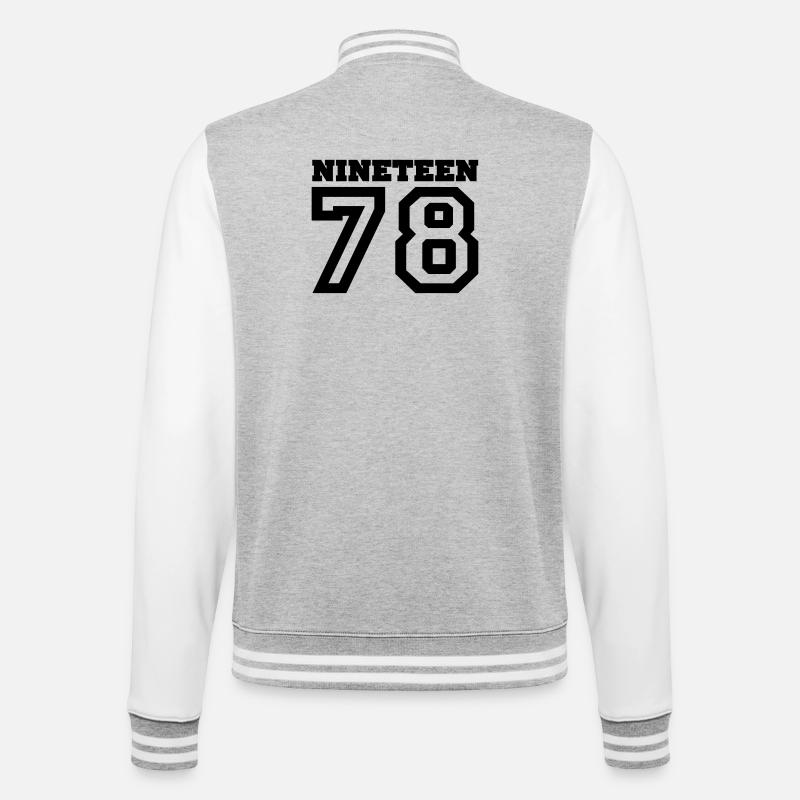 1978 - College Sweat Jacket - heather grey/white