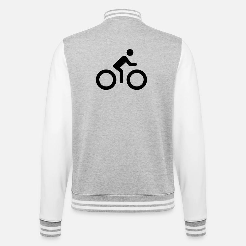 Bicycle Logo - College-Sweatjacke - Grau meliert/Weiß