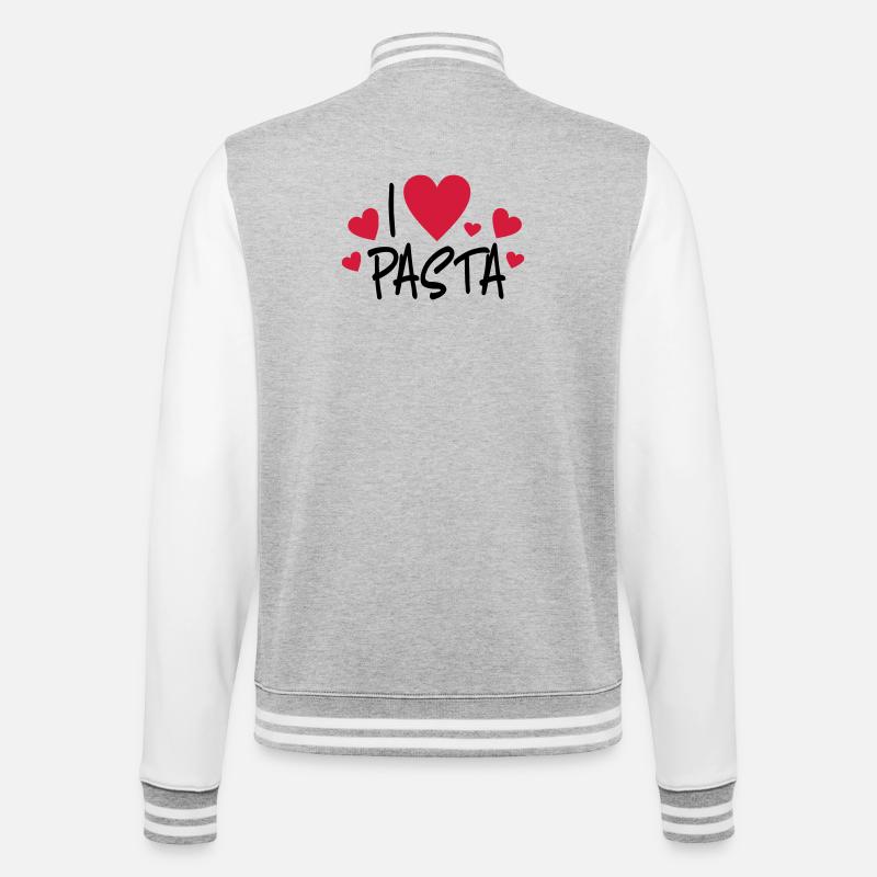 pasta - College Sweat Jacket - heather grey/white