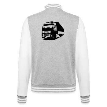 truck - College-Sweatjacke - Grau meliert/Weiß - Hinten - Marisol (170cm)