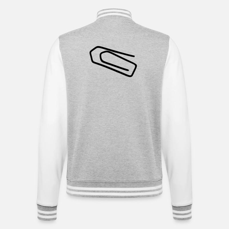 Trombone de bureau - Veste Teddy - gris chiné / blanc