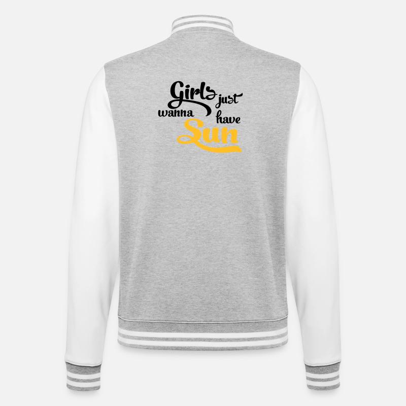 sun - College Sweat Jacket - heather grey/white
