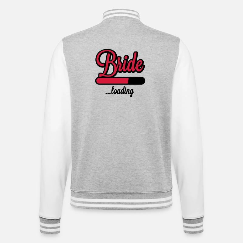 Bride loading | Hen Night - Veste Teddy - gris chiné / blanc
