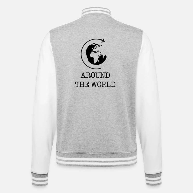 World tour - College Sweat Jacket - heather grey/white