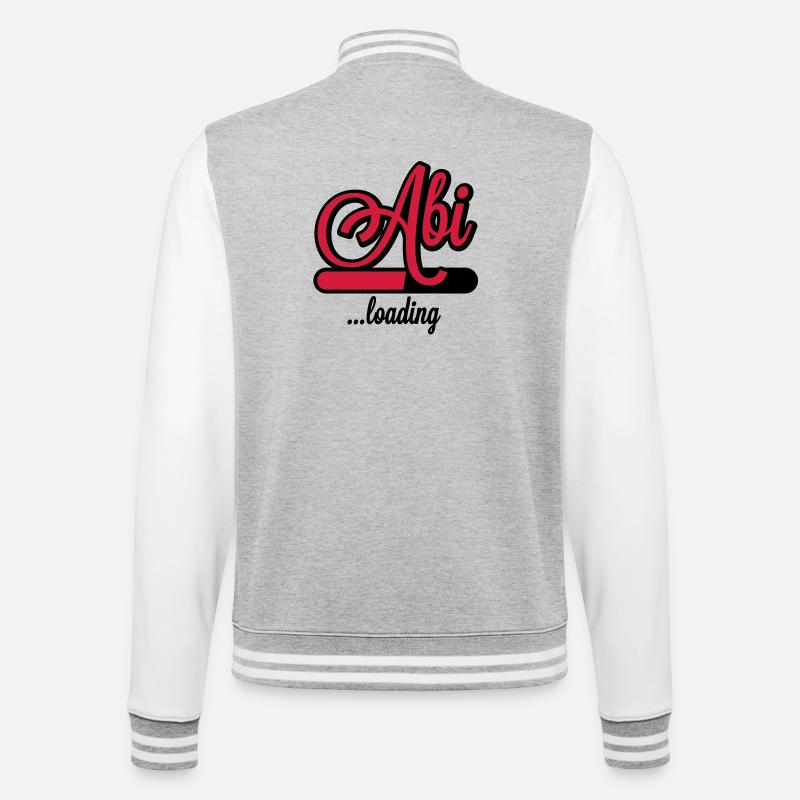 Abi loading | Abitur wird geladen - Veste Teddy - gris chiné / blanc