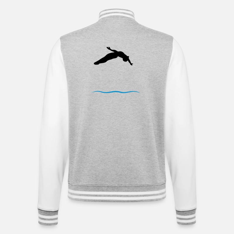 Turret jumpers - College Sweat Jacket - heather grey/white