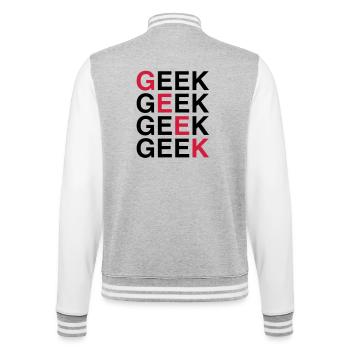 Geek ! - Veste Teddy - gris chiné / blanc - Dos - Marisol (170cm)