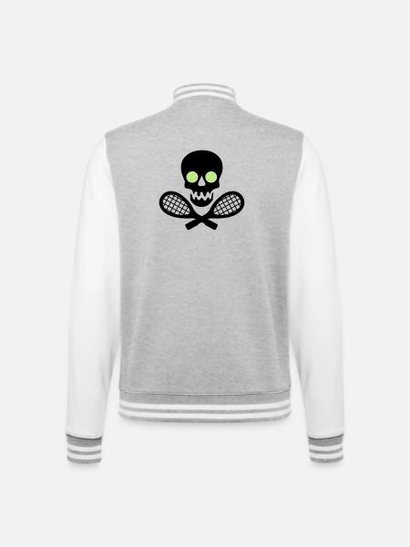 tennis - Veste Teddy - gris chiné / blanc