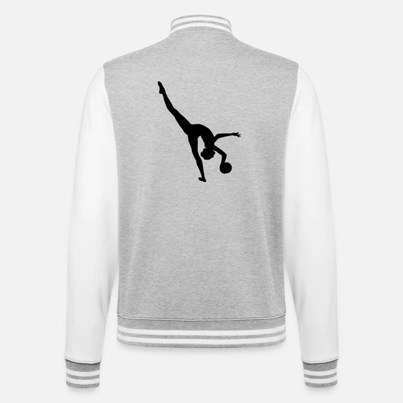 Rhythmics gymnastics - Veste Teddy - gris chiné / blanc