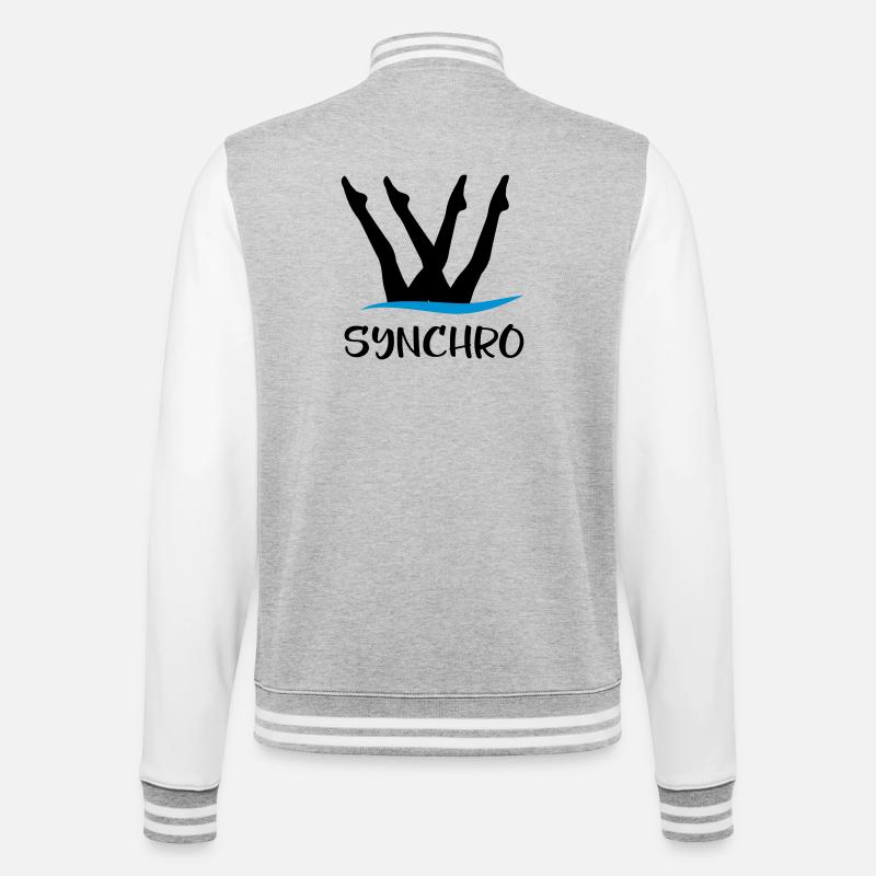 synchronized swimming - College Sweat Jacket - heather grey/white