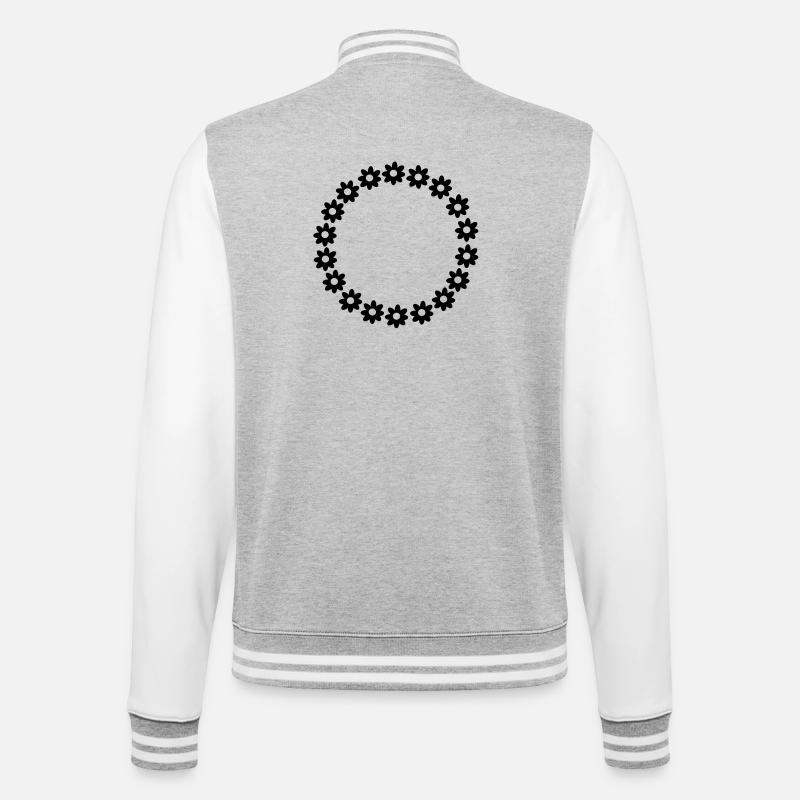 Une couronne de fleurs - Veste Teddy - gris chiné / blanc