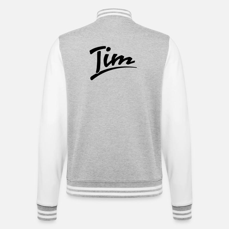 Tim | tim - College Sweat Jacket - heather grey/white