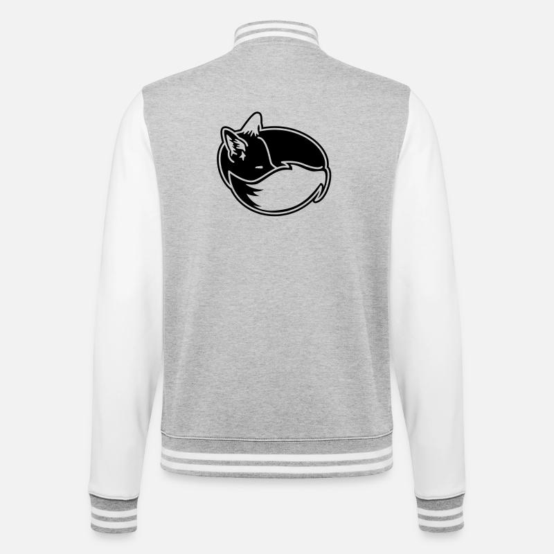 Foxy Brown Firefox - College Sweat Jacket - heather grey/white