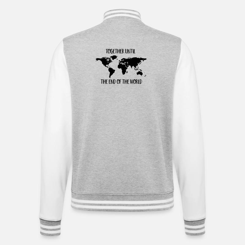 World tour - College Sweat Jacket - heather grey/white
