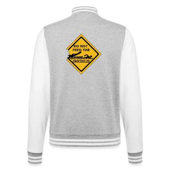 Alerte Crocodiles Ne Pas Nourrir - Veste Teddy - gris chiné / blanc - Dos - Marisol (170cm)