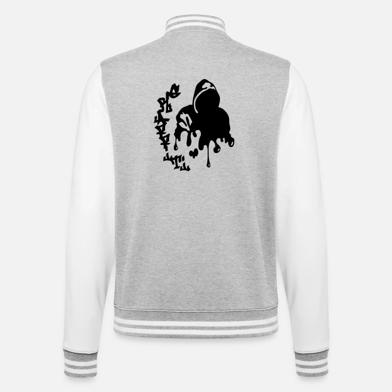 graffiti - College Sweat Jacket - heather grey/white