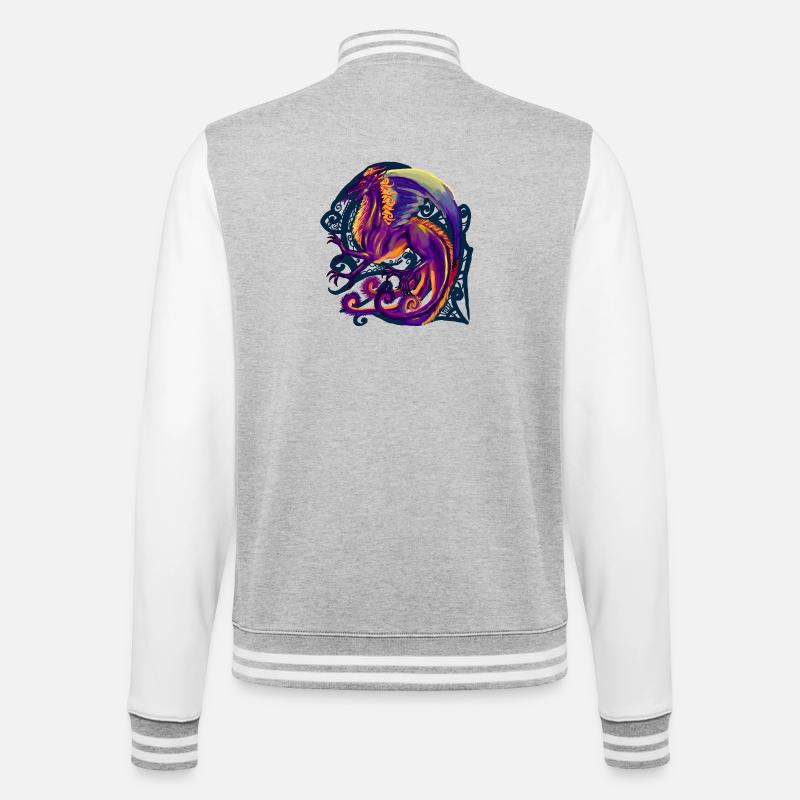 dragon - Veste Teddy - gris chiné / blanc