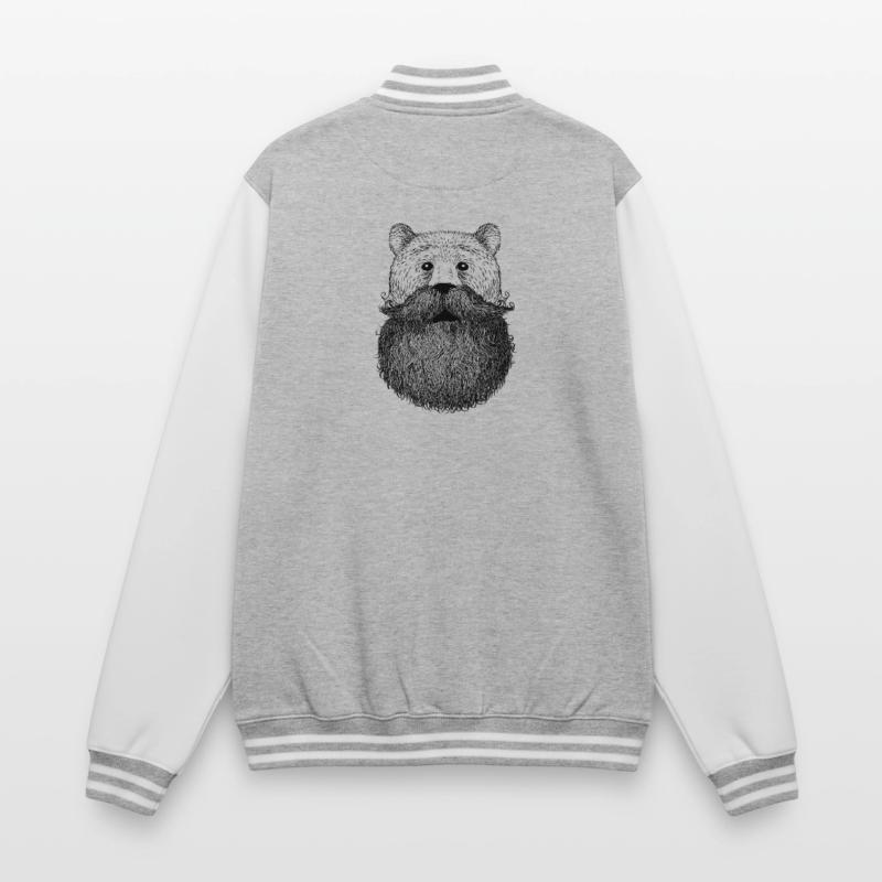 Bär oder Bart College-Sweatjacke
