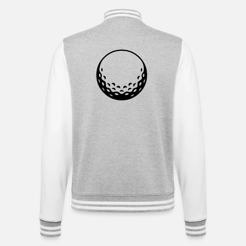 Golfball - einfärbbar - College-Sweatjacke - Grau meliert/Weiß