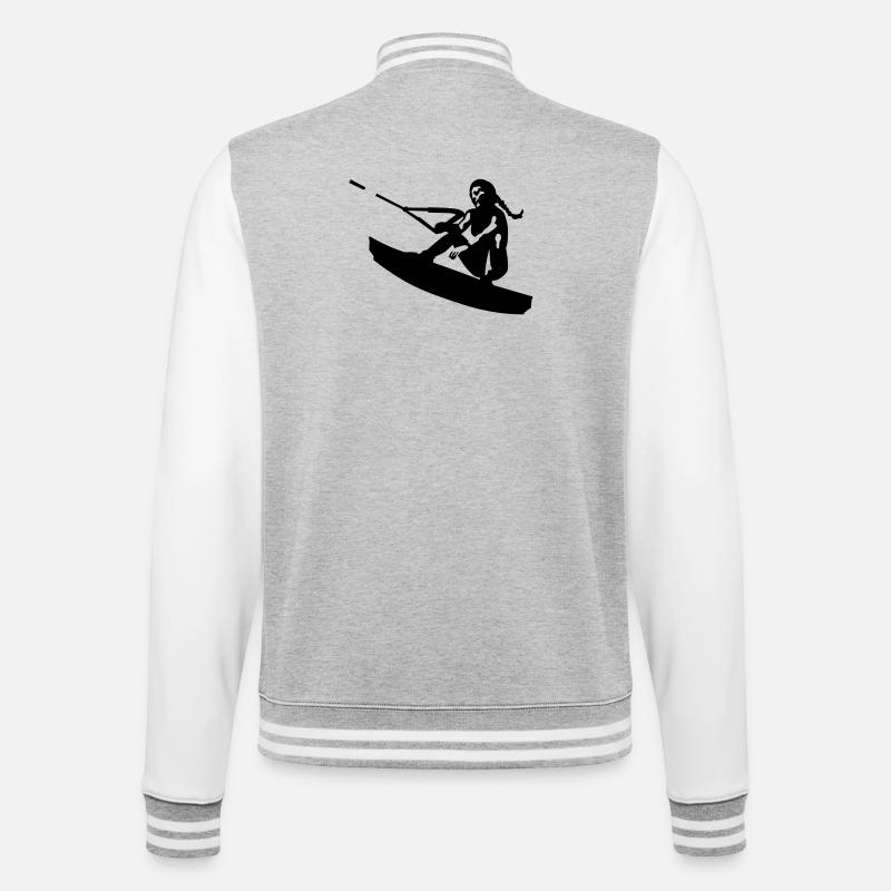 wakeboard - Veste Teddy - gris chiné / blanc