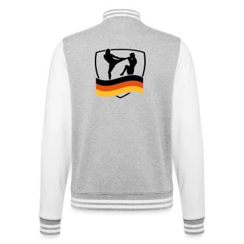deutschland_kampfsport_1 - College-Sweatjacke - Grau meliert/Weiß - Hinten - Marisol (170cm)