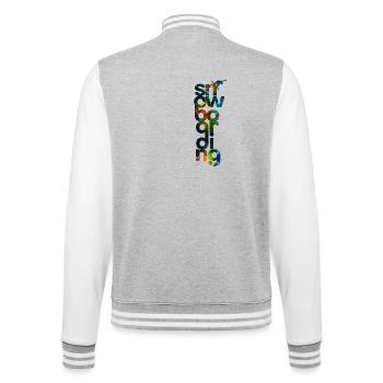Snowboard sports d'hiver - Veste Teddy - gris chiné / blanc - Dos - Marisol (170cm)