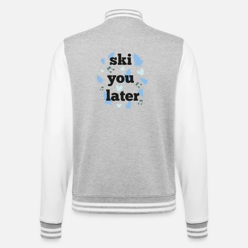 Ski plus tard - Veste Teddy - gris chiné / blanc