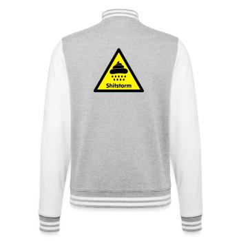 achtung merde tempête / flamewaer [2 color] - Veste Teddy - gris chiné / blanc - Dos - Marisol (170cm)