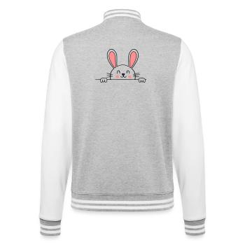 Lapin heureux - Veste Teddy - gris chiné / blanc - Dos - Marisol (170cm)