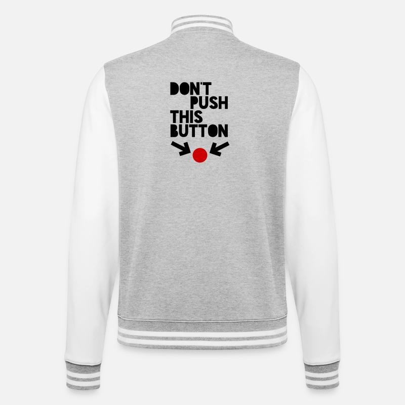 button - College Sweat Jacket - heather grey/white