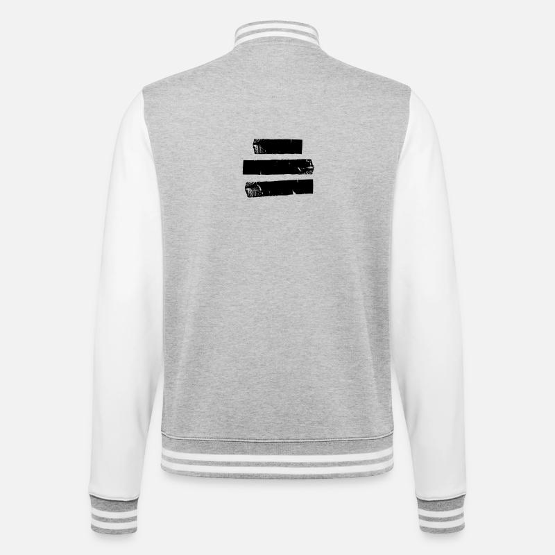 bar - College Sweat Jacket - heather grey/white