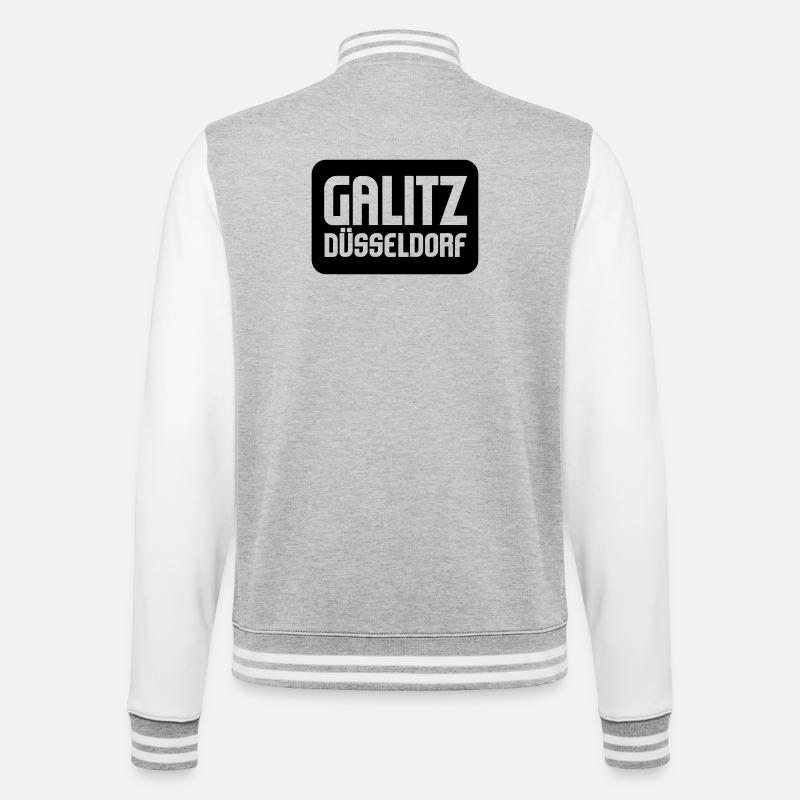 Galitz Logo - College-Sweatjacke - Grau meliert/Weiß