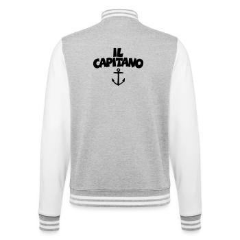 Il Capitano Anchora - College Sweat Jacket - heather grey/white - Back - Marisol (170cm)