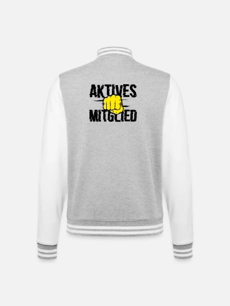 Active member - College Sweat Jacket - heather grey/white